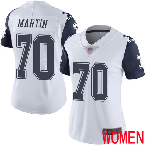 Women Dallas Cowboys Limited White Zack Martin #70 Rush Vapor Untouchable NFL Jersey->women nfl jersey->Women Jersey